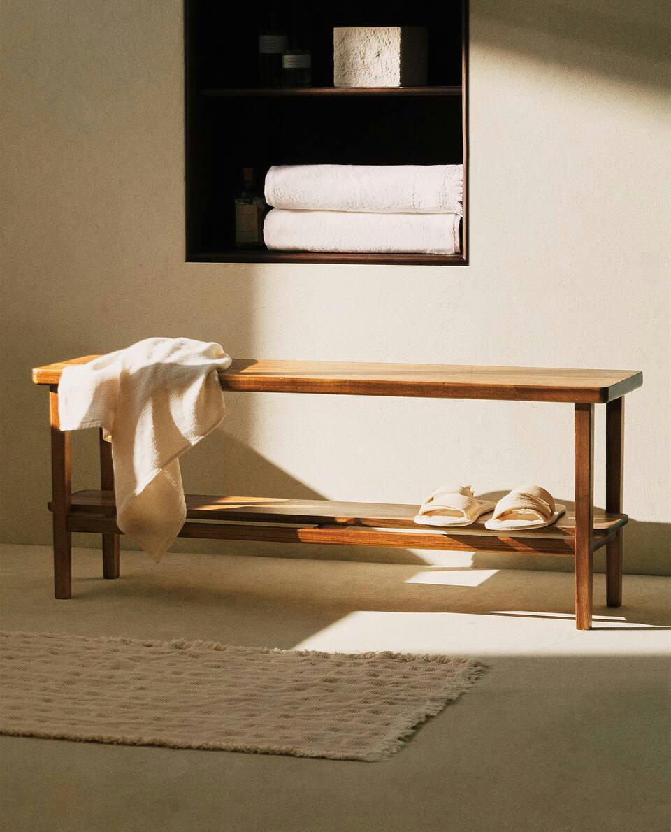 ACACIA WOOD DOUBLE BENCH