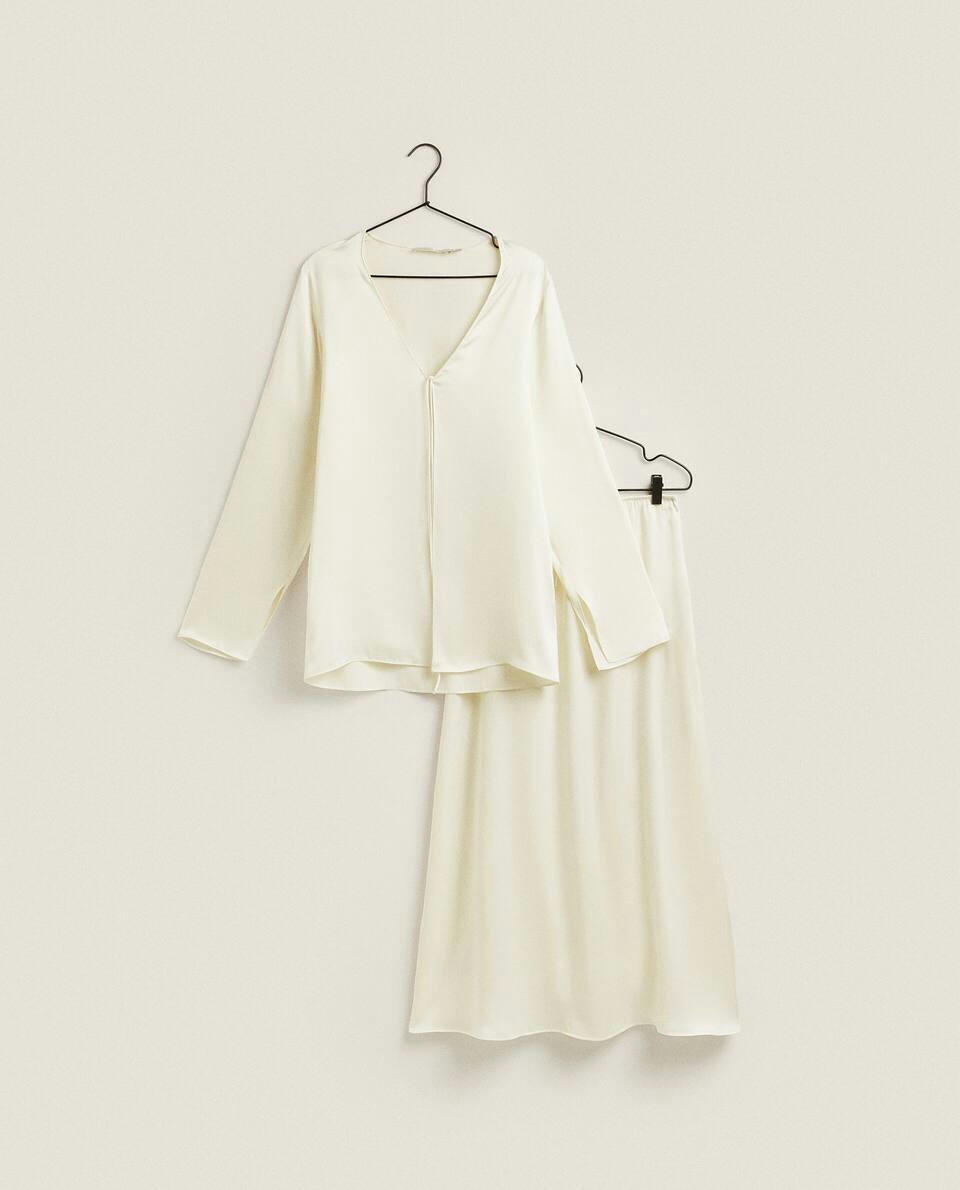 ECRU SILK BLOUSE