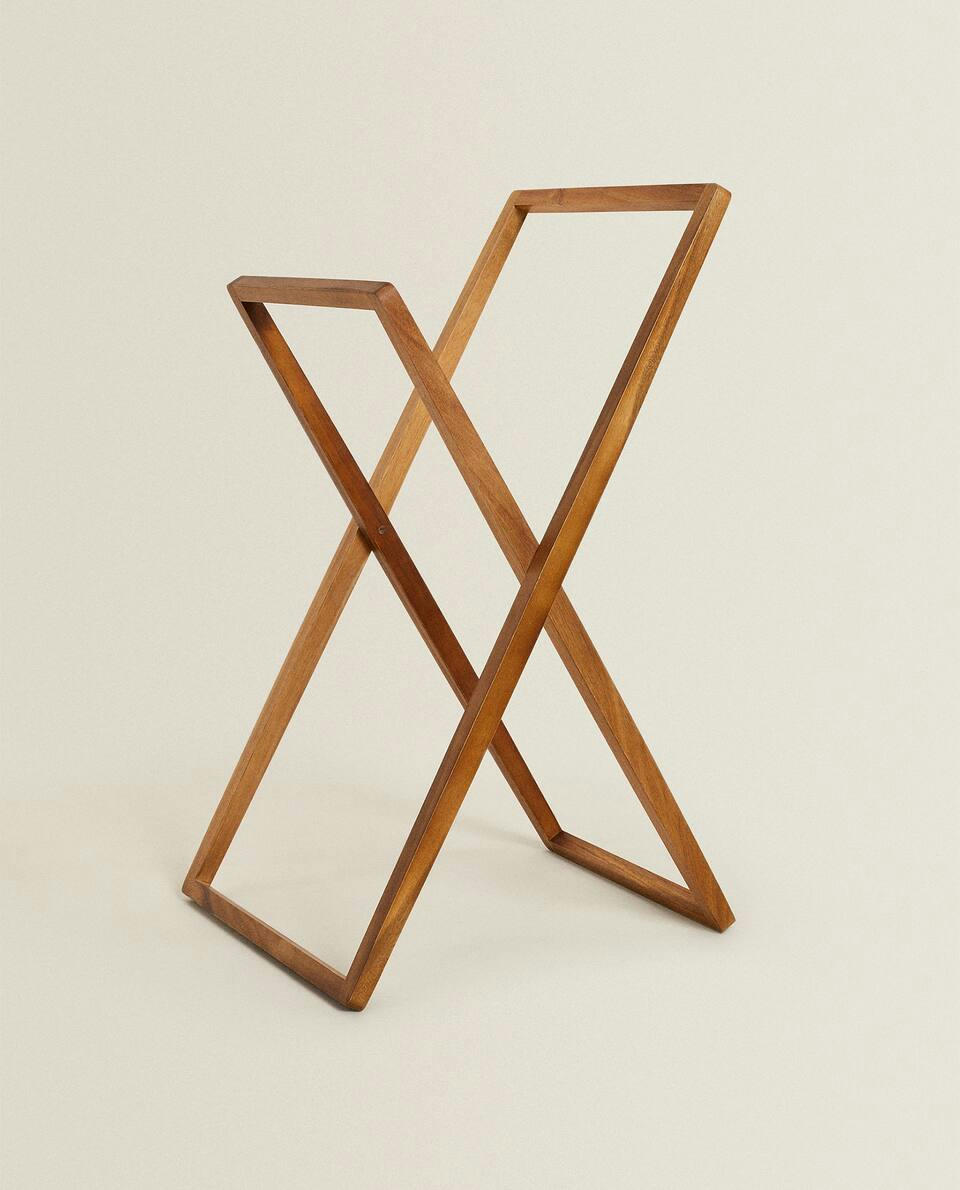 ACACIA WOOD TOWEL RACK