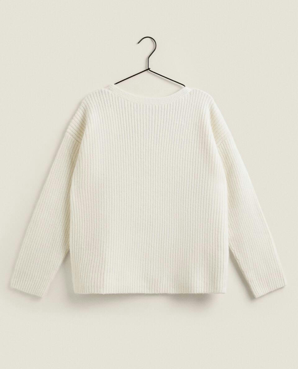RIBBED CASHMERE SWEATER