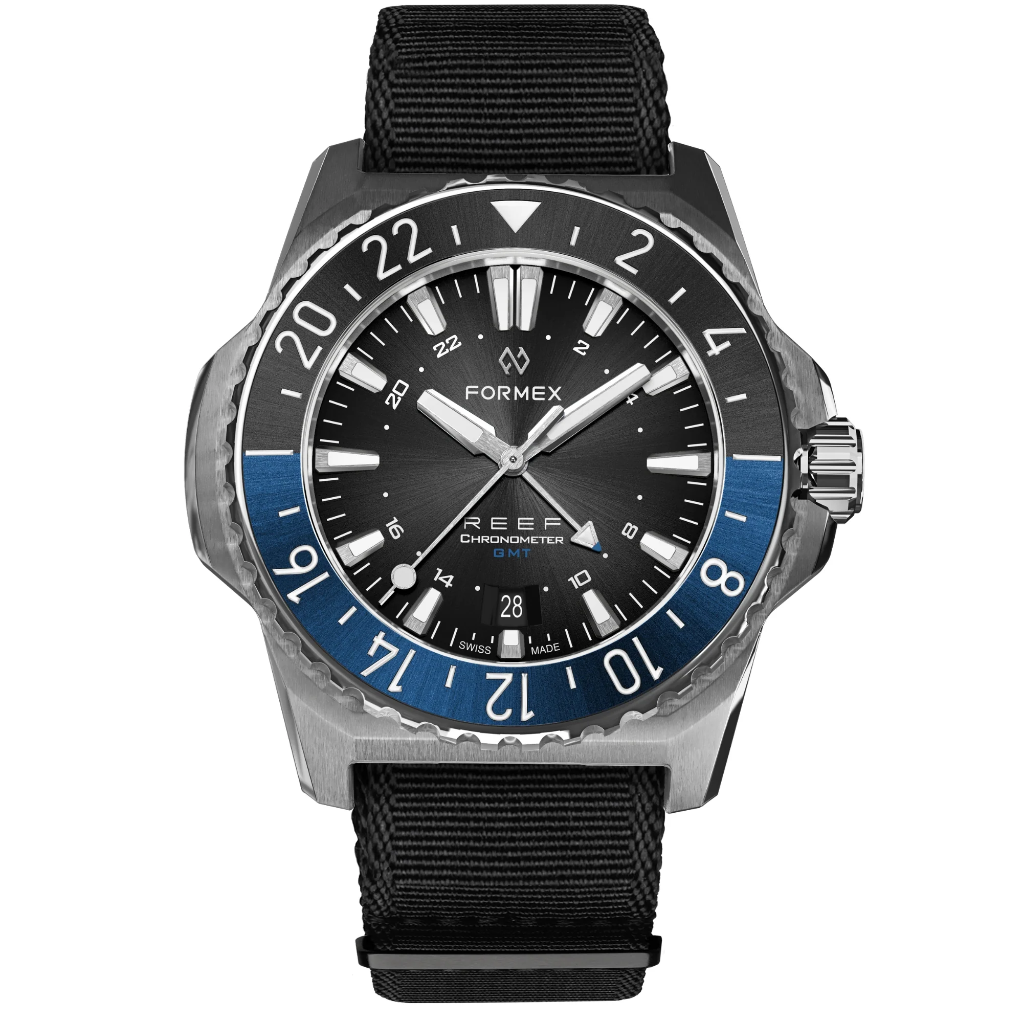 Zegarek FORMEX Reef GMT Black/Blue 42 COSC - 2202.1.5323.820