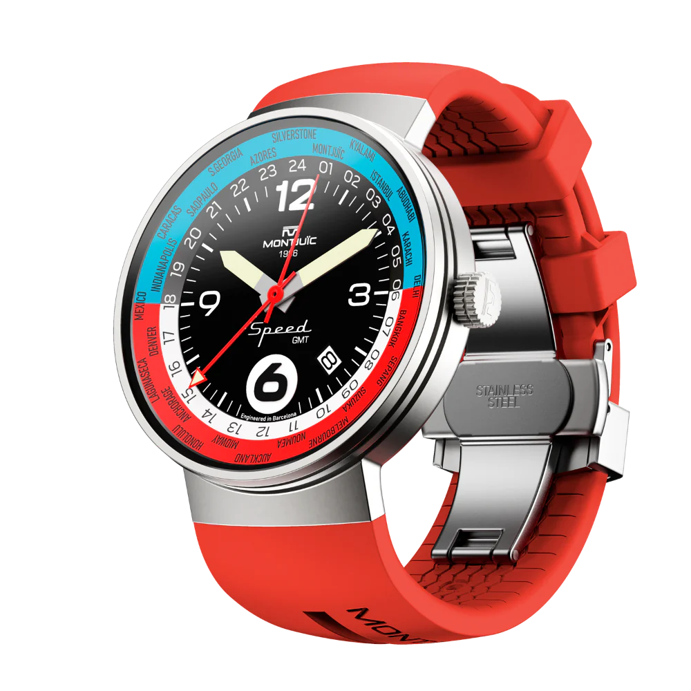 Zegarek Montjuïc Speed GMT Red Outback - MJ3.0203.S
