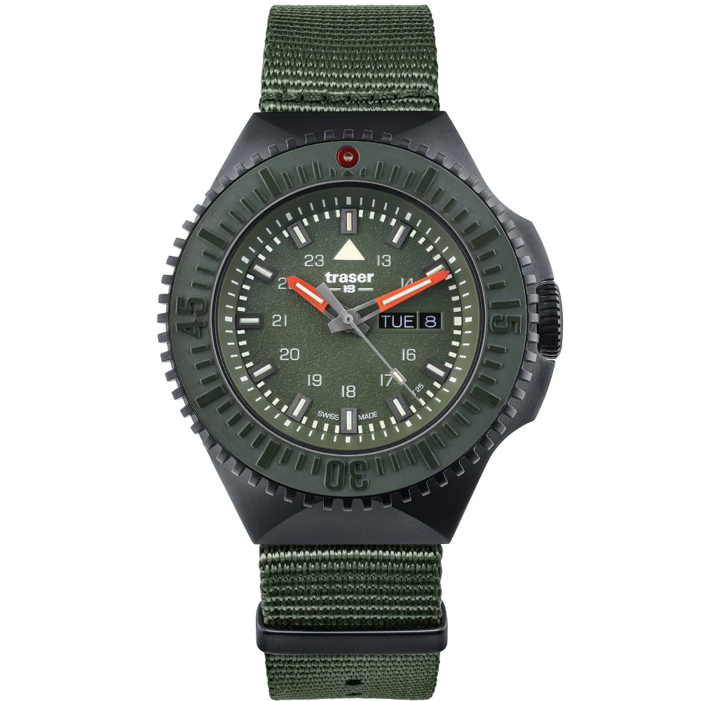 Zegarek męski Traser P69 Black Stealth - Green - 109858