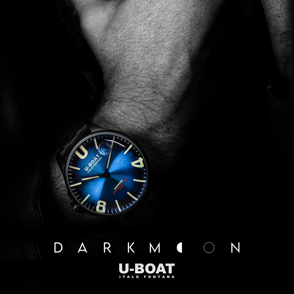 Zegarek U-BOAT Darkmoon 44 mm Blue PVD Soleil - 8700/D