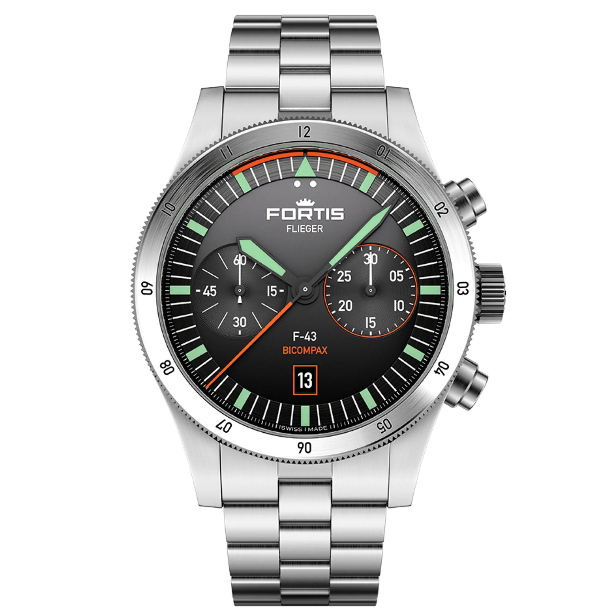Zegarek Fortis Flieger F-43 Bicompax - 4240004
