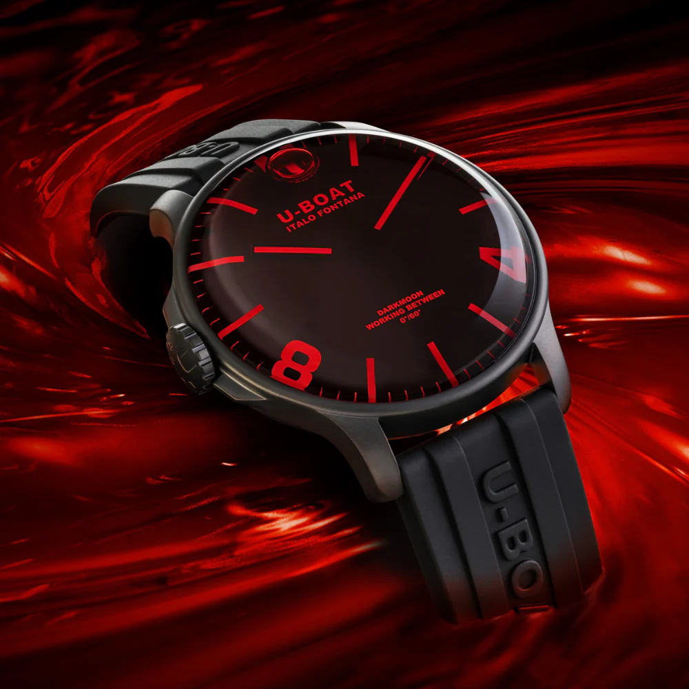 Zegarek U-BOAT Darkmoon 46 mm Red Glass PVD - 8466/D