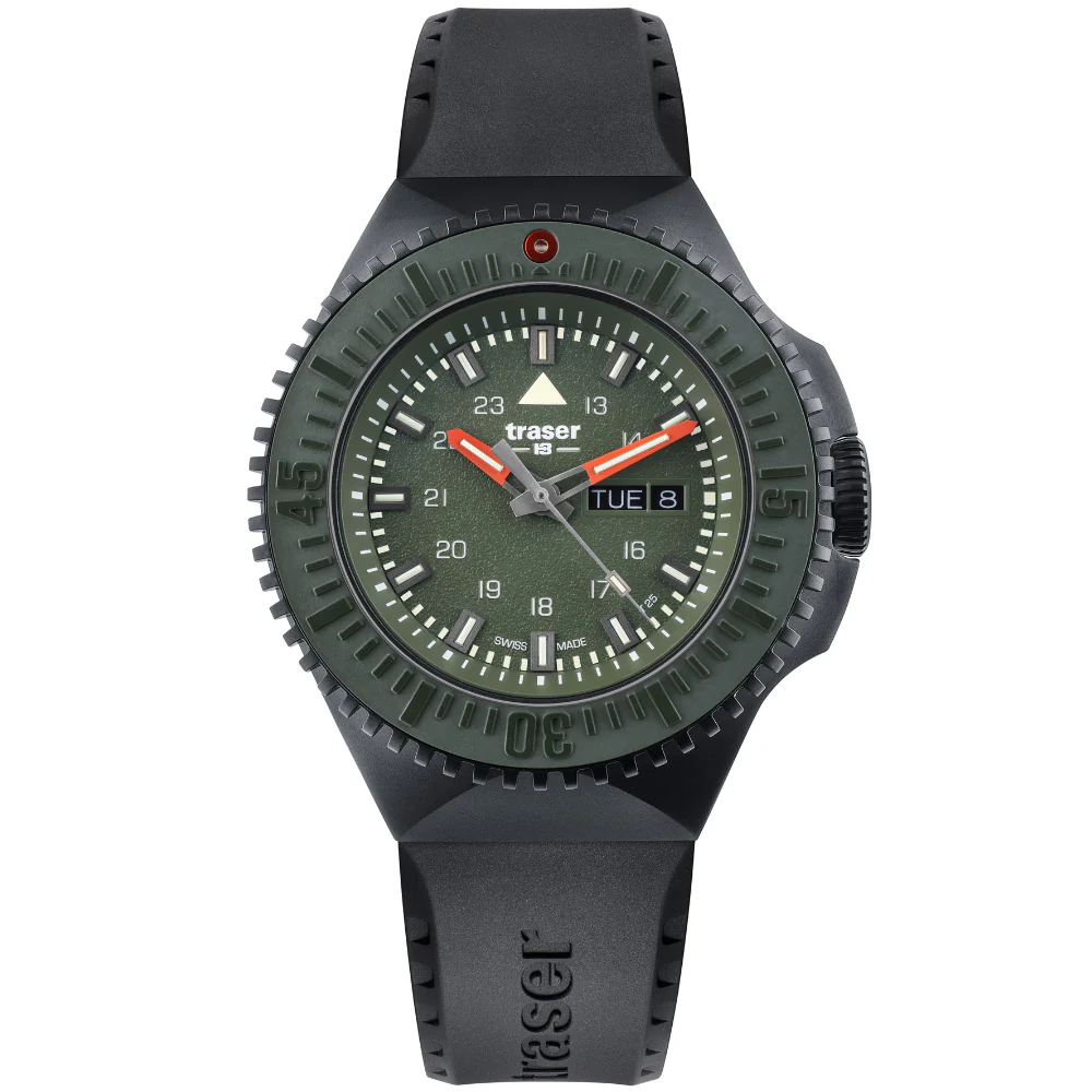 Zegarek męski Traser P69 Black Stealth - Green - 109859