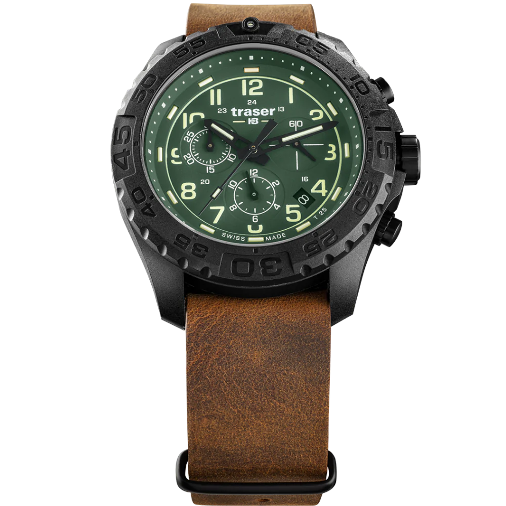Zegarek męski Traser P96 Outdoor Pioneer Evolution Chrono Green - 109047
