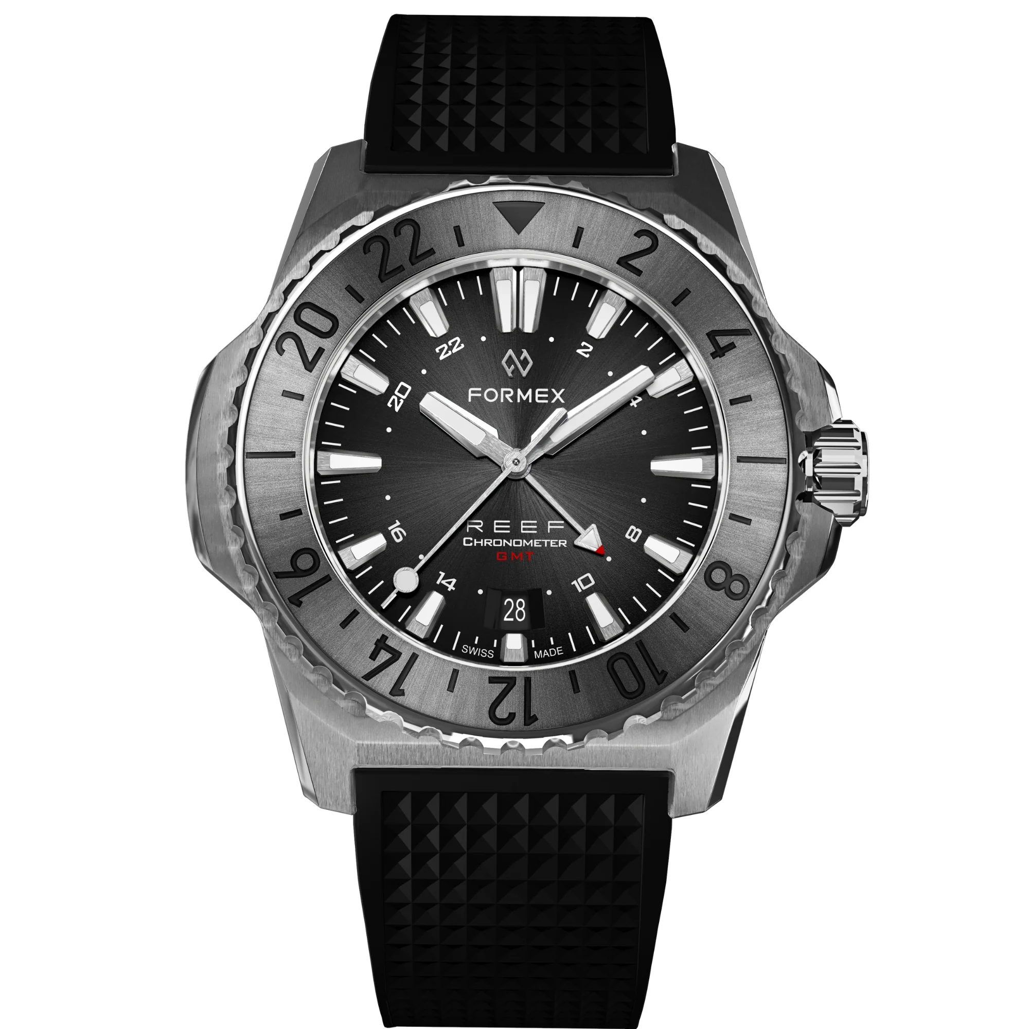 Zegarek FORMEX Reef GMT Black/Red 42 COSC - 2202.1.5331.910