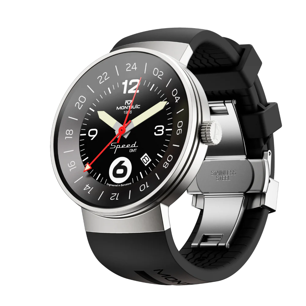 Zegarek Montjuïc Speed GMT Tarmac Black - MJ3.0101.S