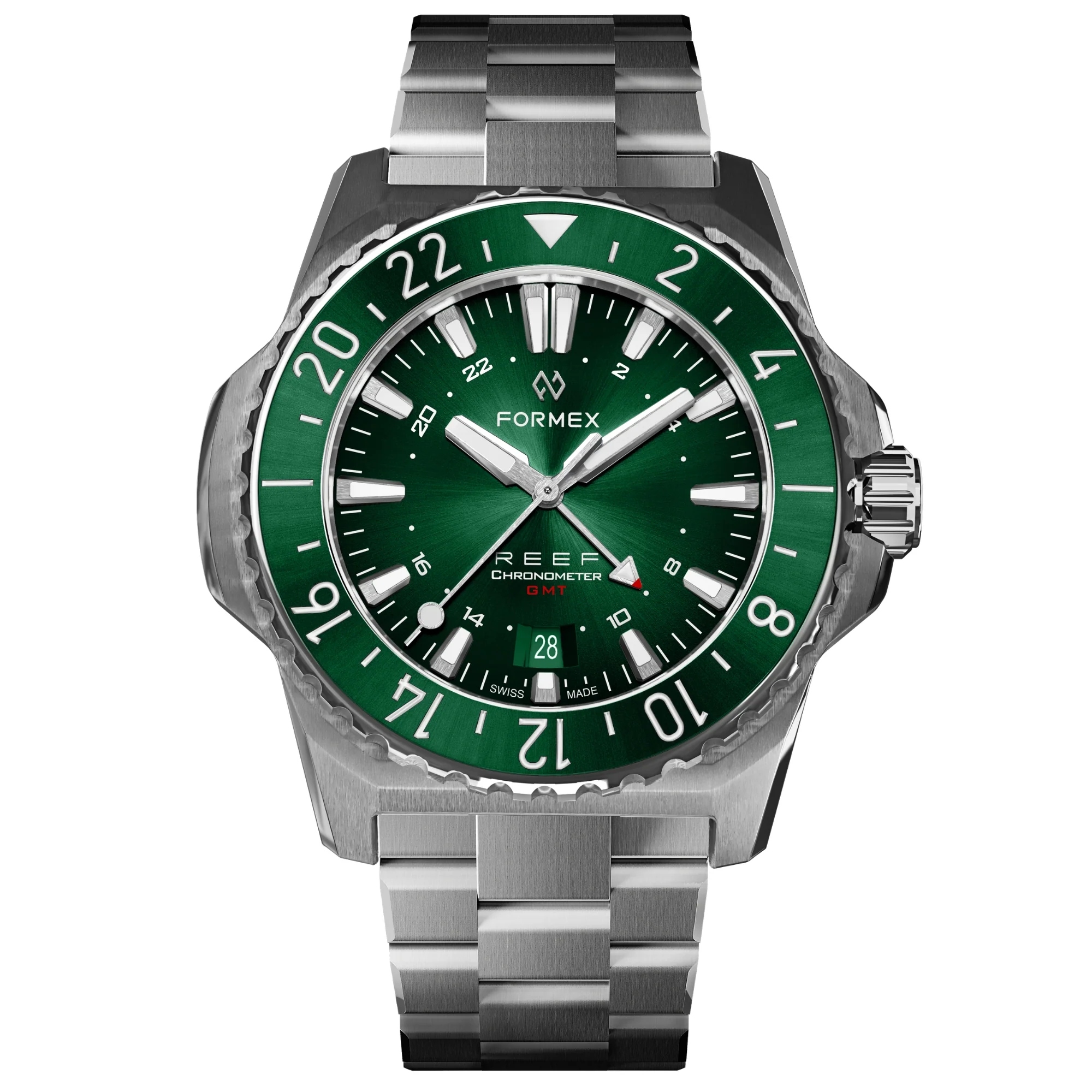 Zegarek FORMEX Reef GMT Green 42 COSC - 2202.1.5300.100