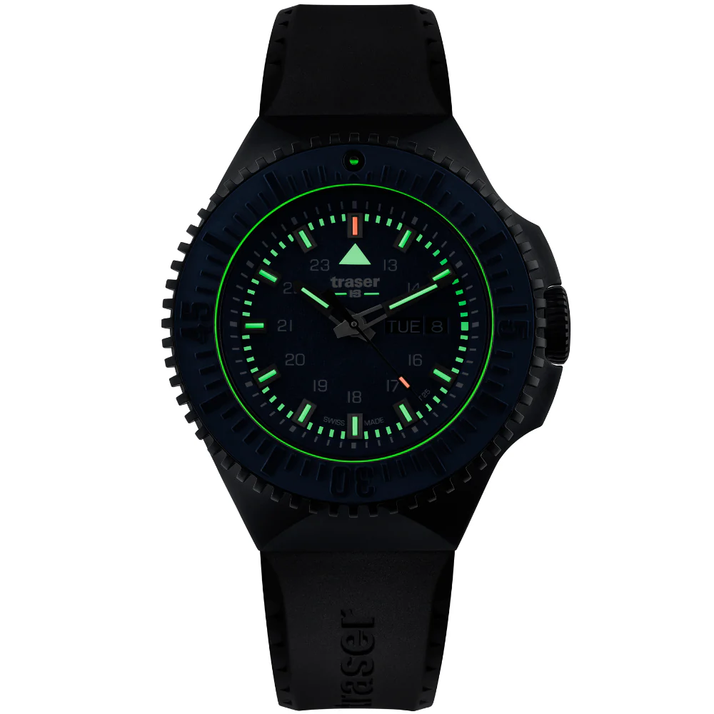 Zegarek męski Traser P69 Black Stealth - Blue - 109857