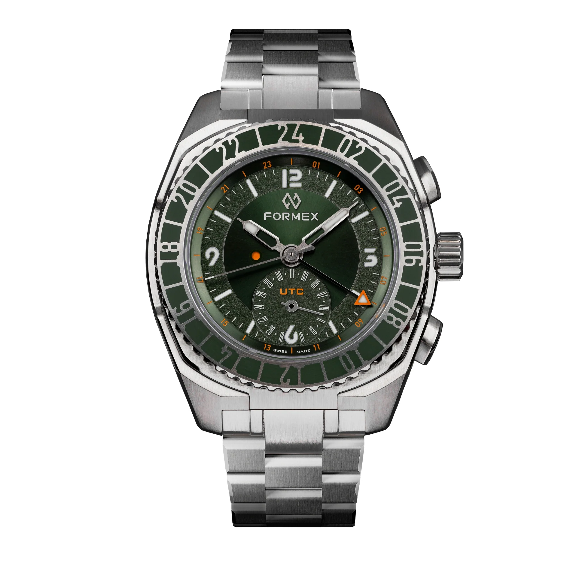 Zegarek FORMEX Stratos UTC 41 Green 41 COSC - 1101.1.6401.111