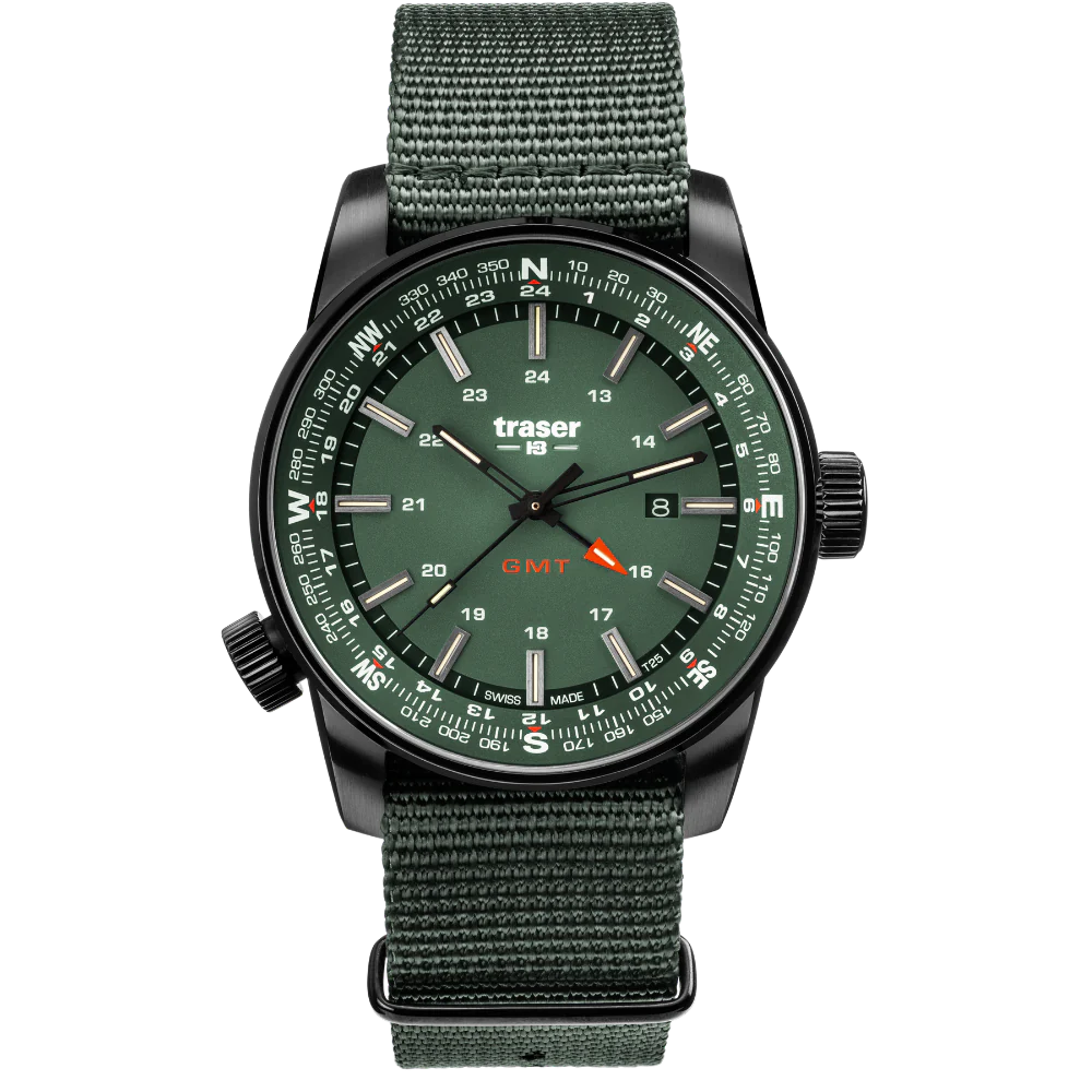 Zegarek męski Traser P68 Pathfinder GMT Green - 109035