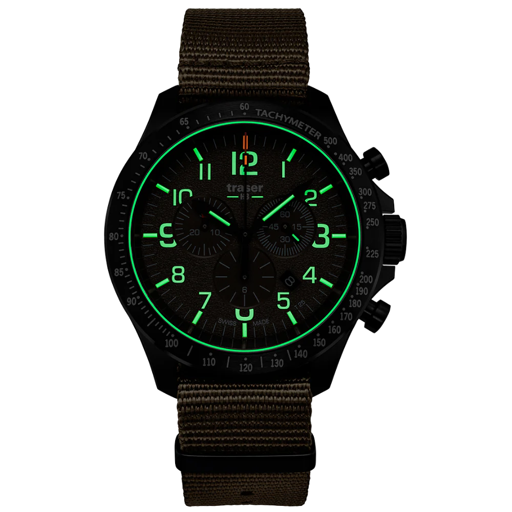 Zegarek męski Traser P67 Officer Pro Chronograph Khaki - 109459