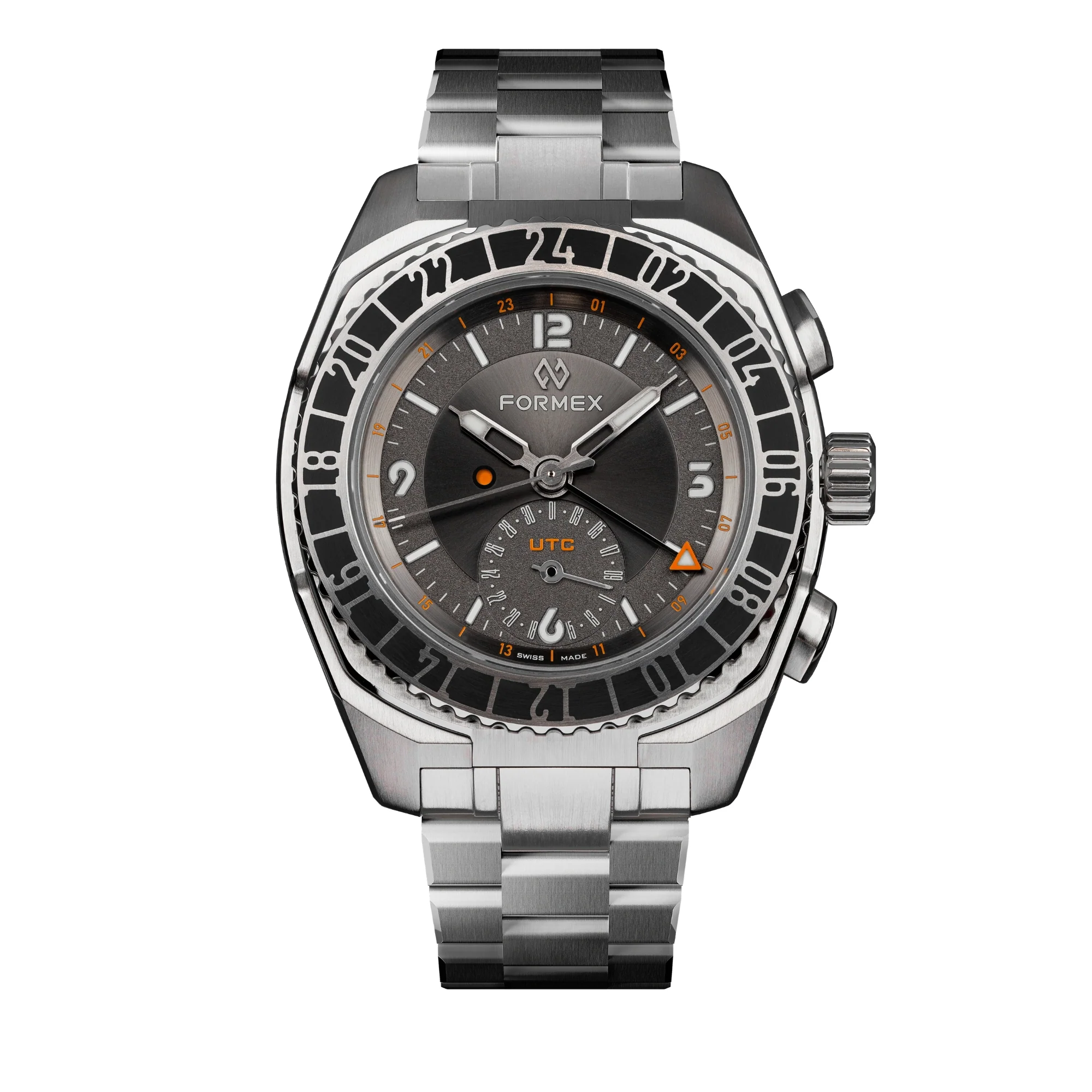 Zegarek FORMEX Stratos UTC 41 Grey 41 COSC - 1101.1.6421.111
