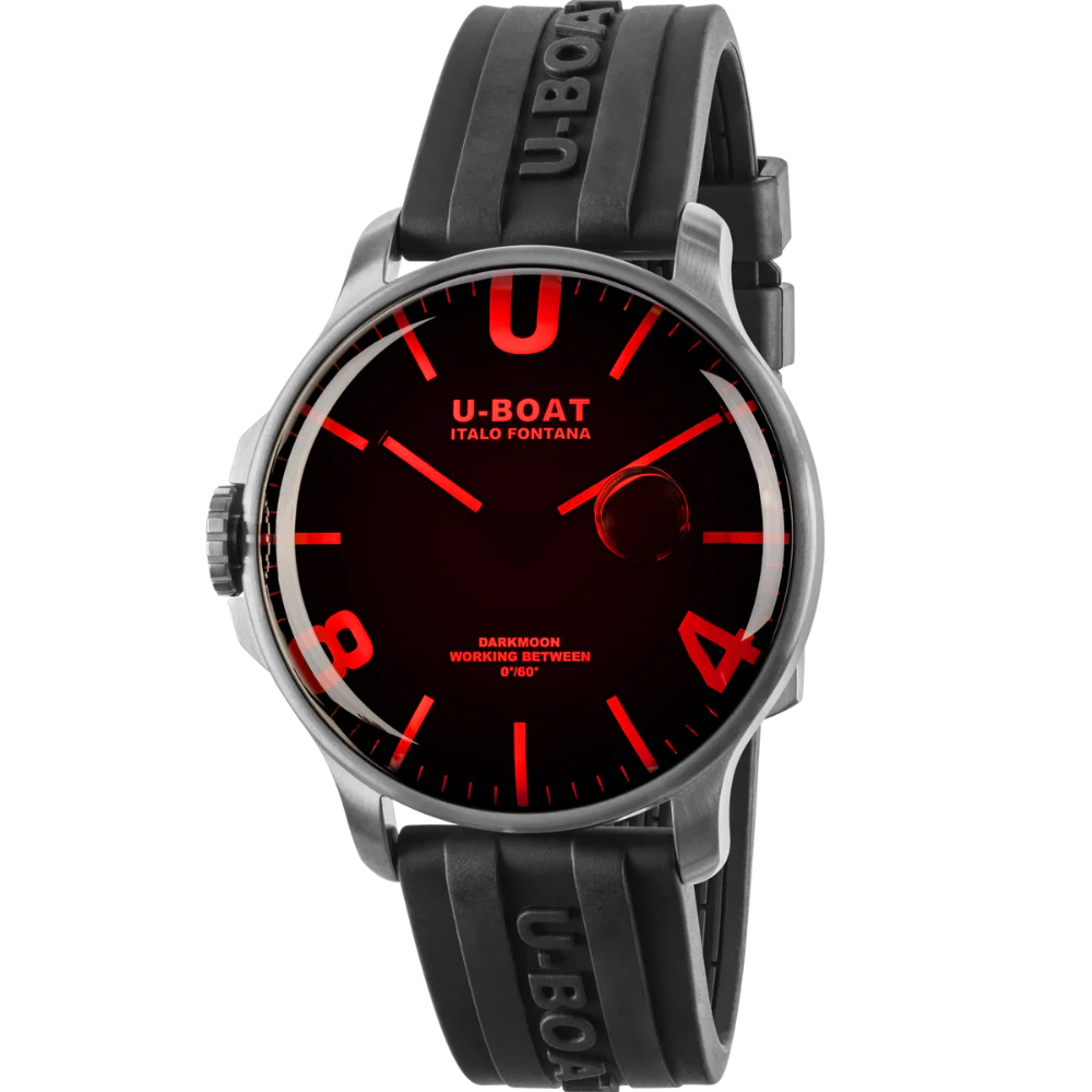 Zegarek U-BOAT Darkmoon 44 mm Red Glass SS - 8465/B