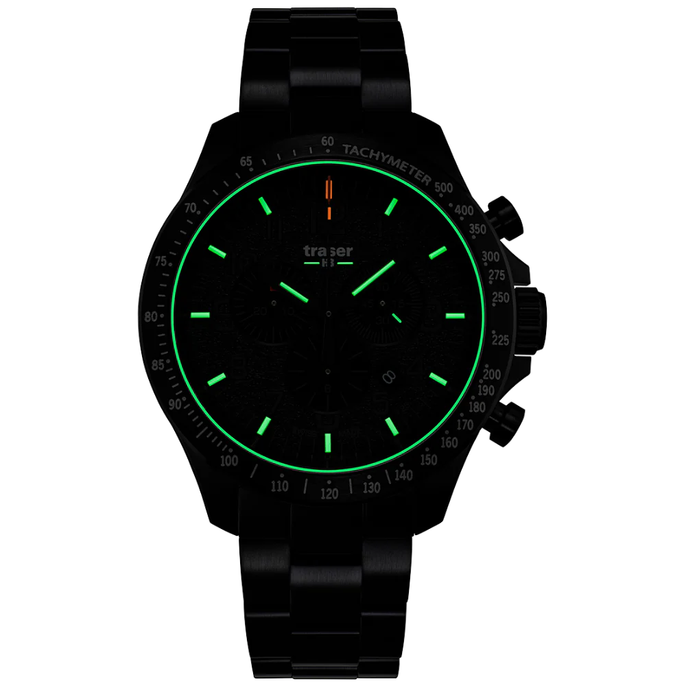 Zegarek męski Traser P67 Officer Pro Chronograph Black - 109466