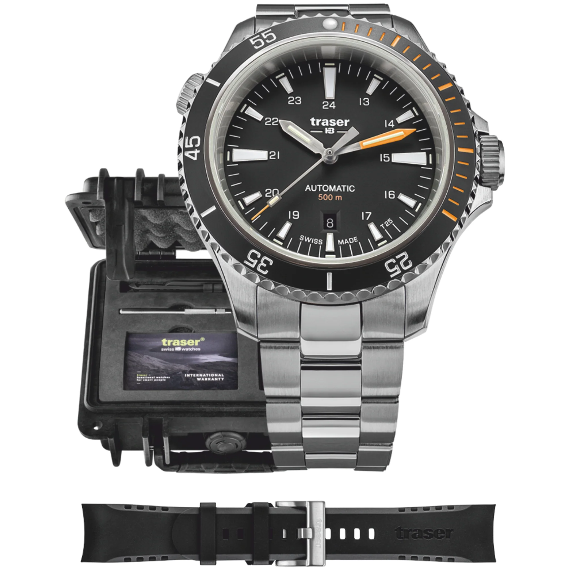 Zegarek męski Traser P67 Diver Automatic Black SET - 110321