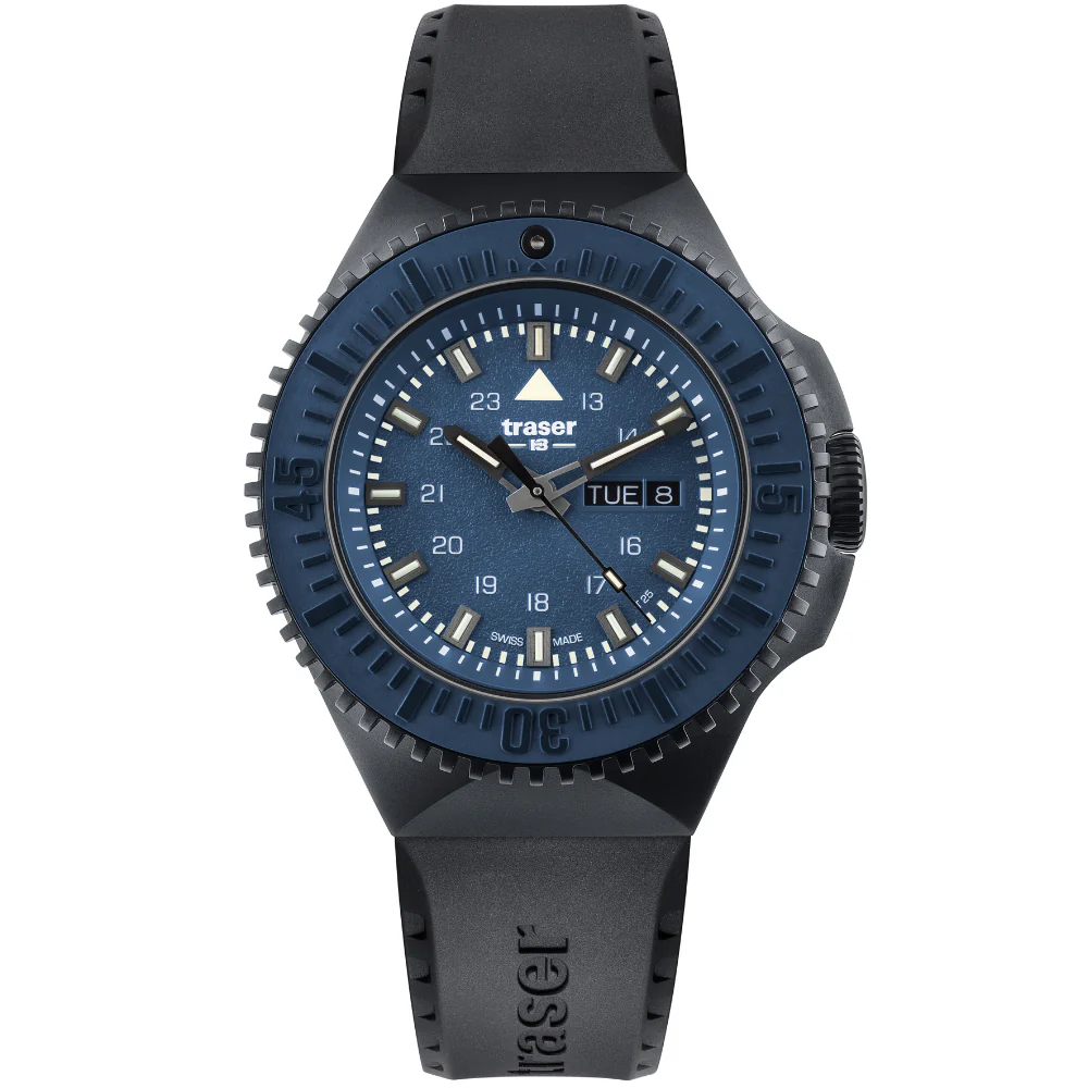 Zegarek męski Traser P69 Black Stealth - Blue - 109857