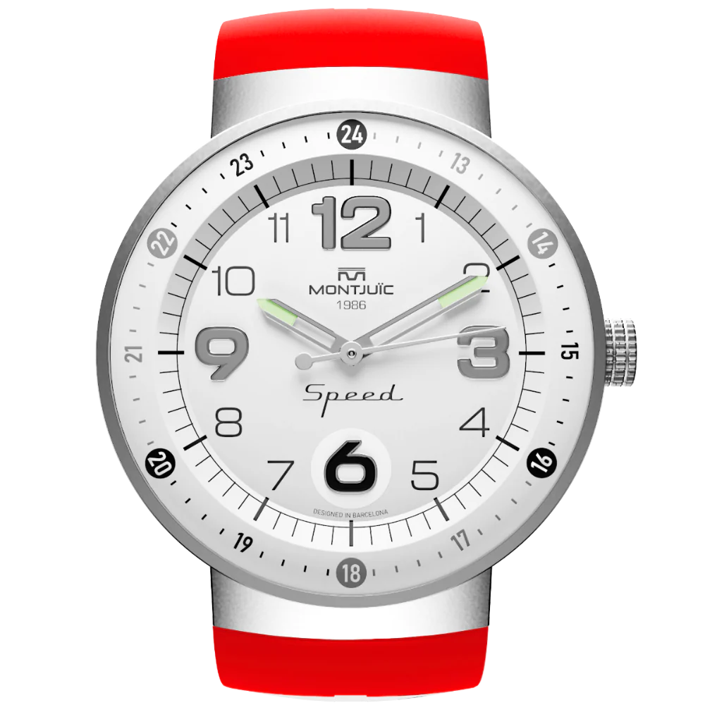 Zegarek Montjuïc Speed White Lella SS - MJ1.0406.S