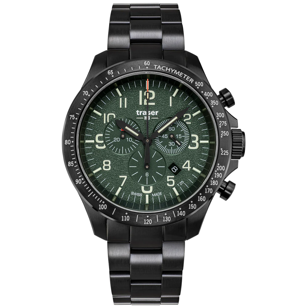 Zegarek męski Traser P67 Officer Pro Chronograph Green - 109464