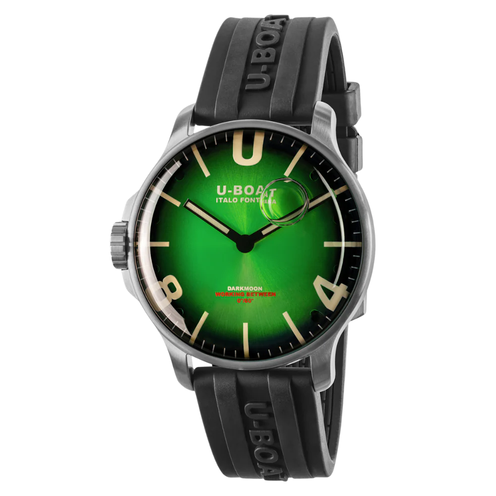 Zegarek U-BOAT Darkmoon 44 mm Green SS Soleil - 8702/D