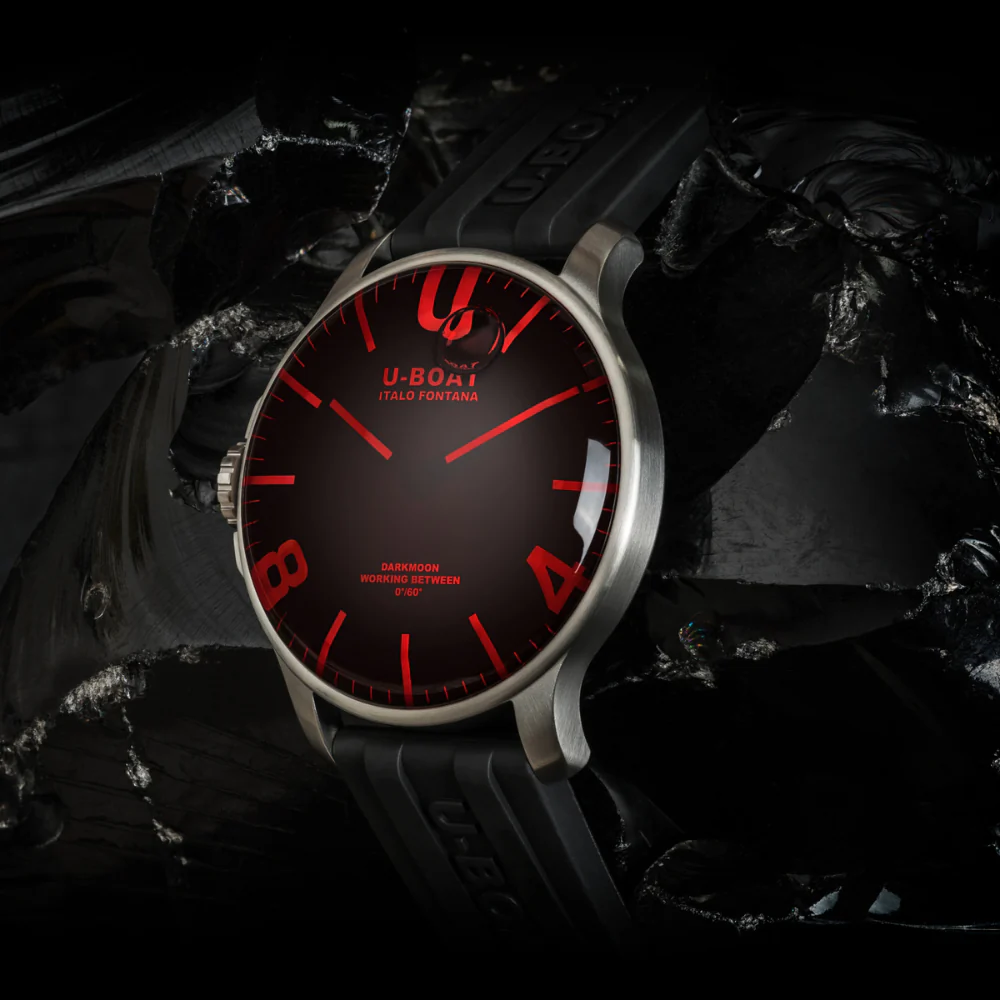 Zegarek U-BOAT Darkmoon 44 mm Red Glass SS - 8465/B
