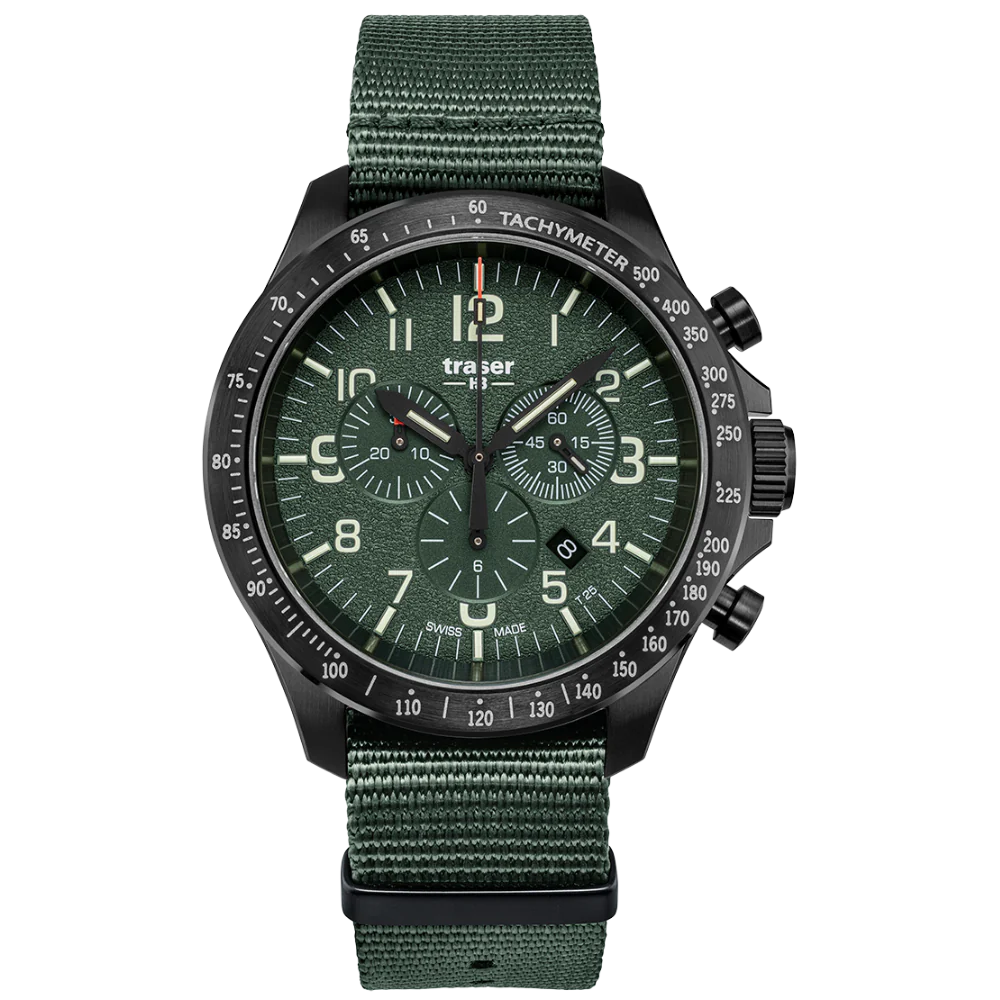 Zegarek męski Traser P67 Officer Pro Chronograph Green - 109463