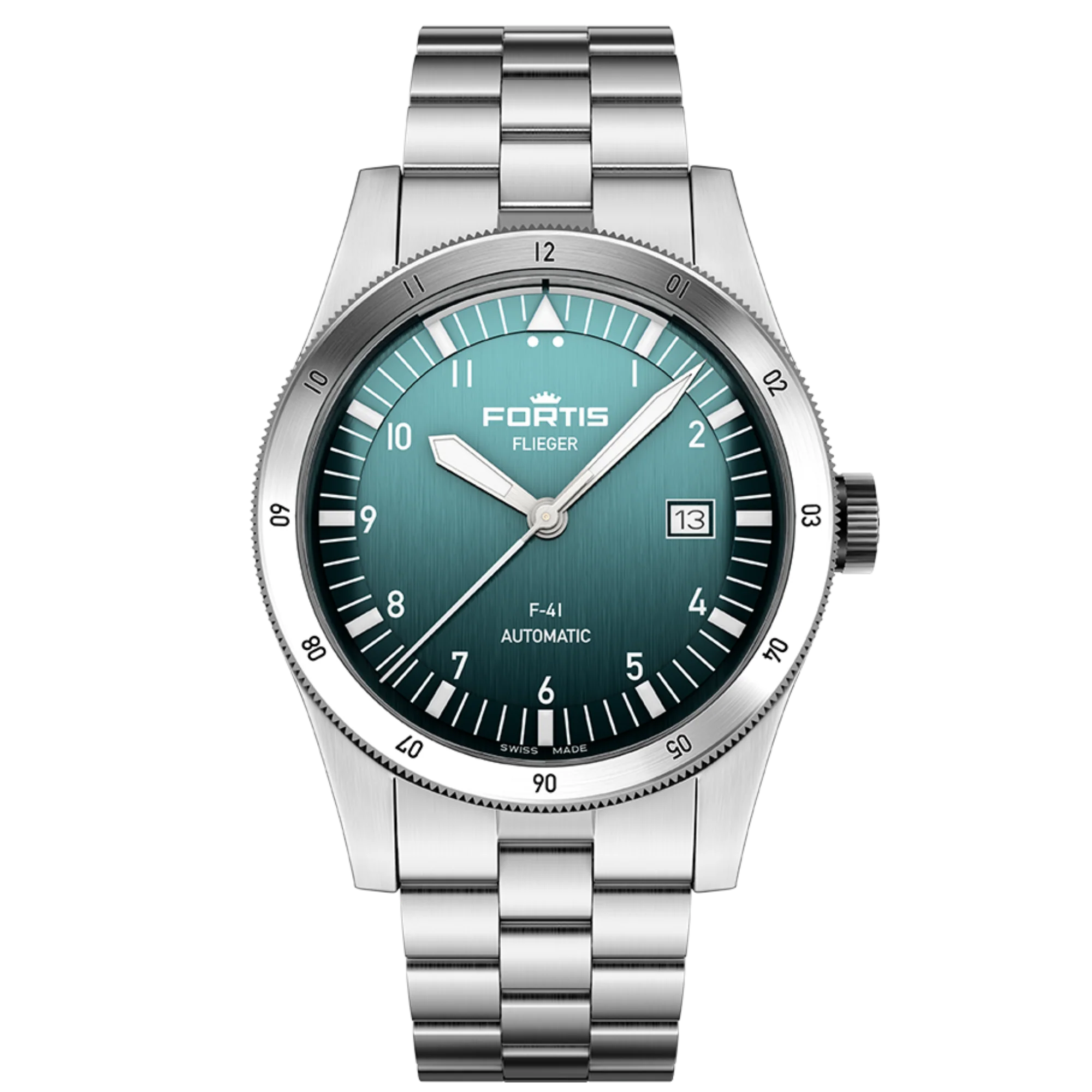 Zegarek Fortis Flieger F-41 Automatic Petrol - 4220021