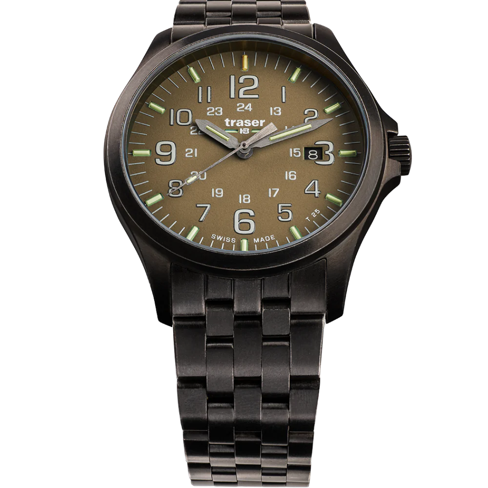 Zegarek męski Traser P67 Officer Pro GunMetal Khaki - 108738