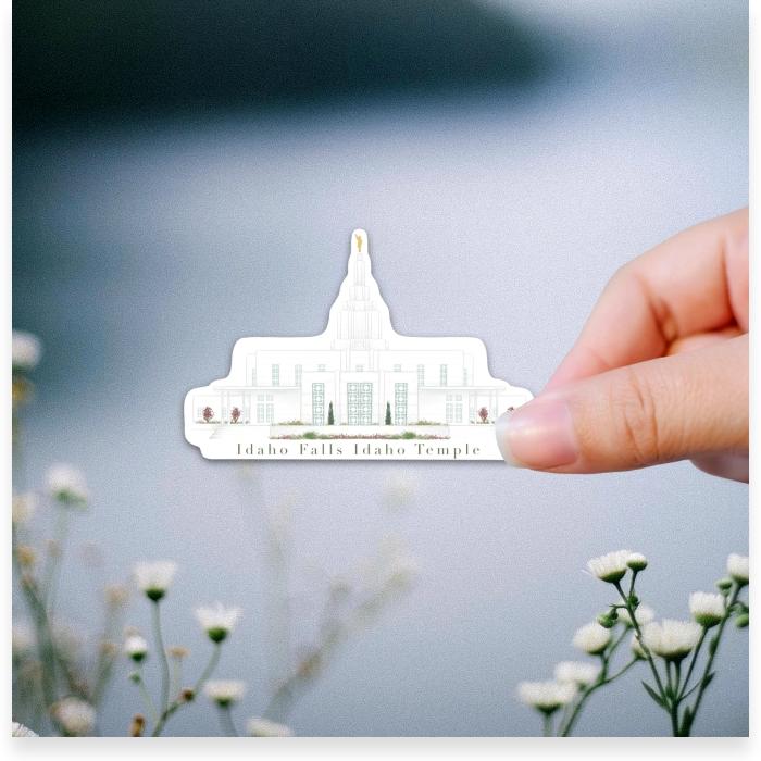 Idaho Falls Idaho Temple Sticker Watercolor