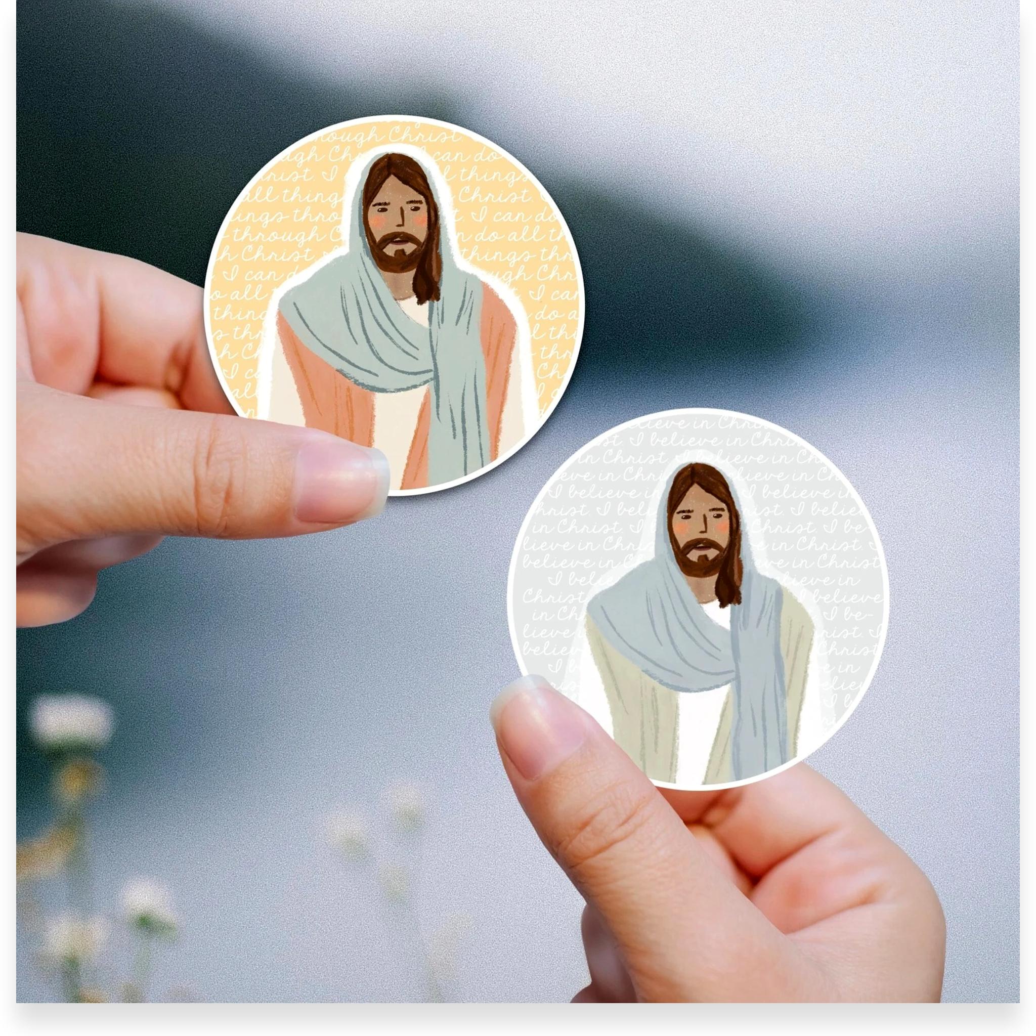 Jesus Inspirational Sticker, I Can Do All Things Through Christ