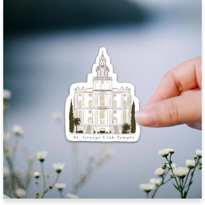 St George, UT  LDS Temple Vinyl Sticker