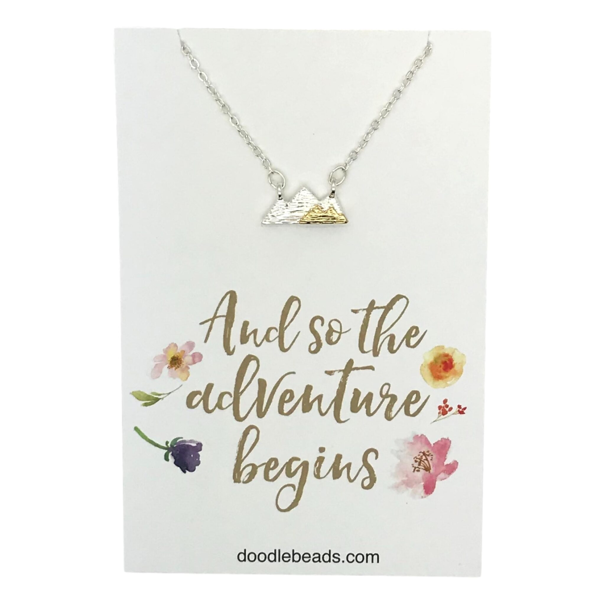 Mountain Necklace Two-Toned, And So the Adventure Begins