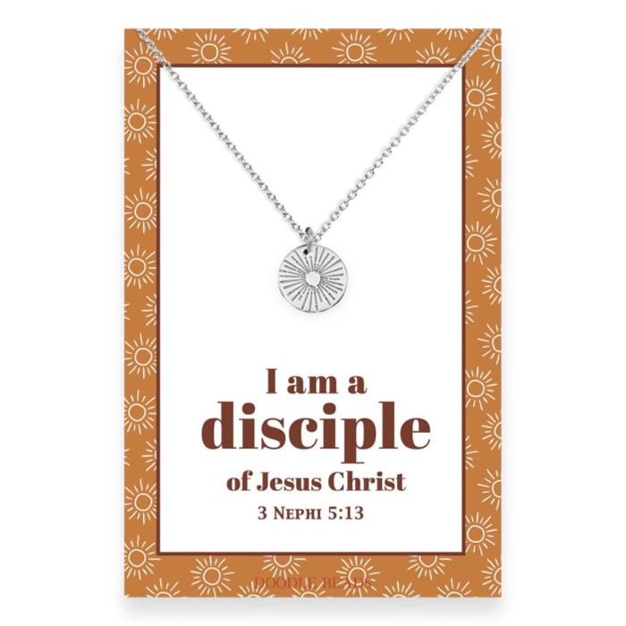 I Am A Disciple of Jesus Christ Sun Necklace, LDS 2024 Youth Theme