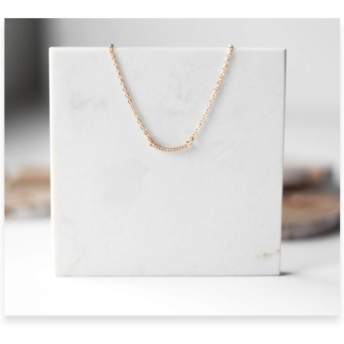 CZ Necklace, You Do Not Find The Happy Life, You Make It