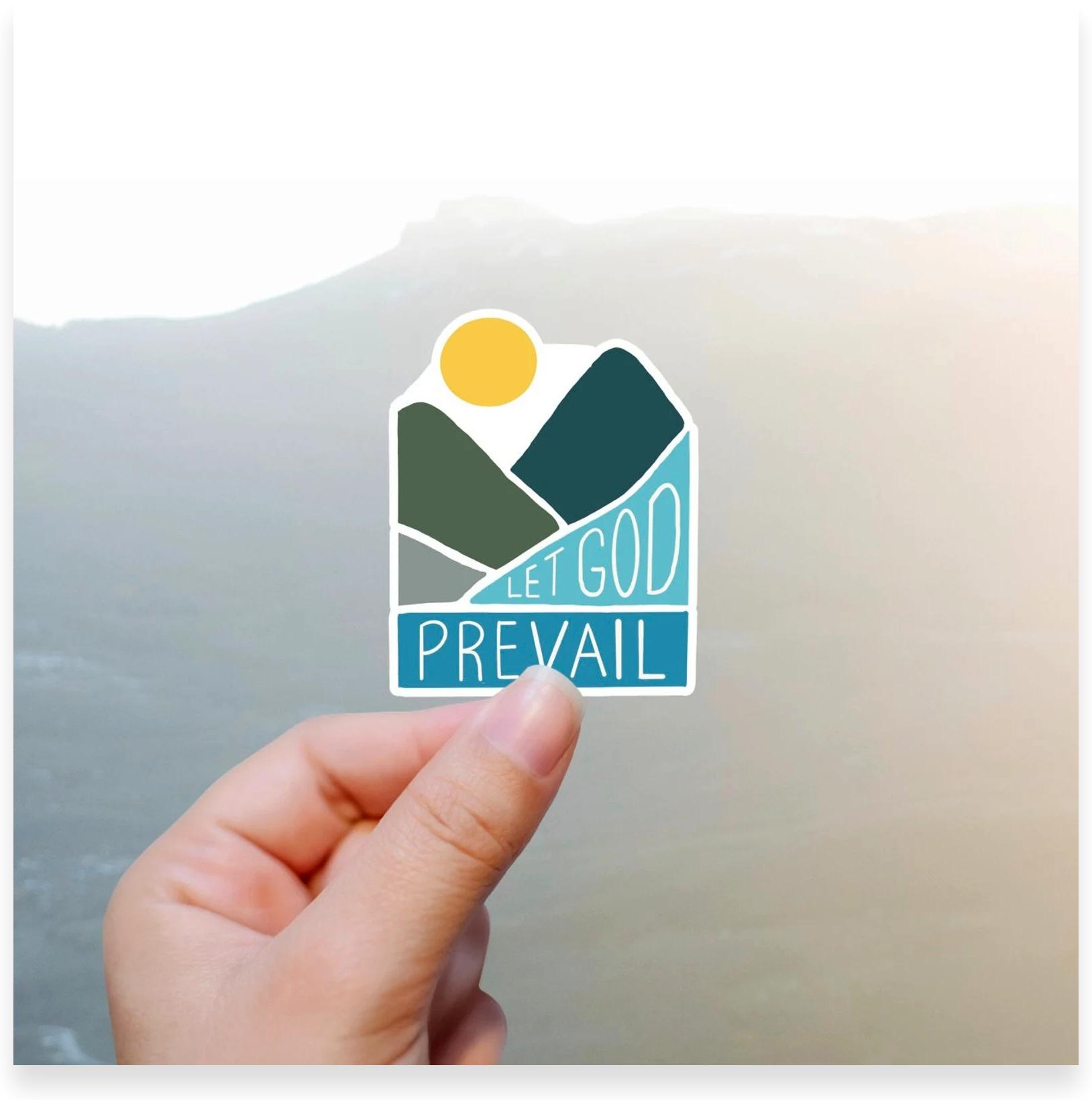 Let God Prevail Inspirational Vinyl Sticker