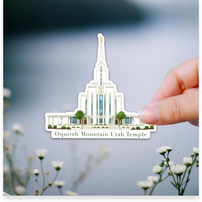 Oquirrh Mountain Utah LDS Temple Sticker