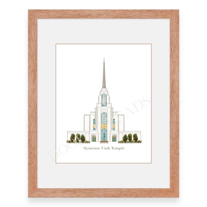Syracuse Utah Temple Print, Watercolor Art, 8×10, 5×7, Bookmark