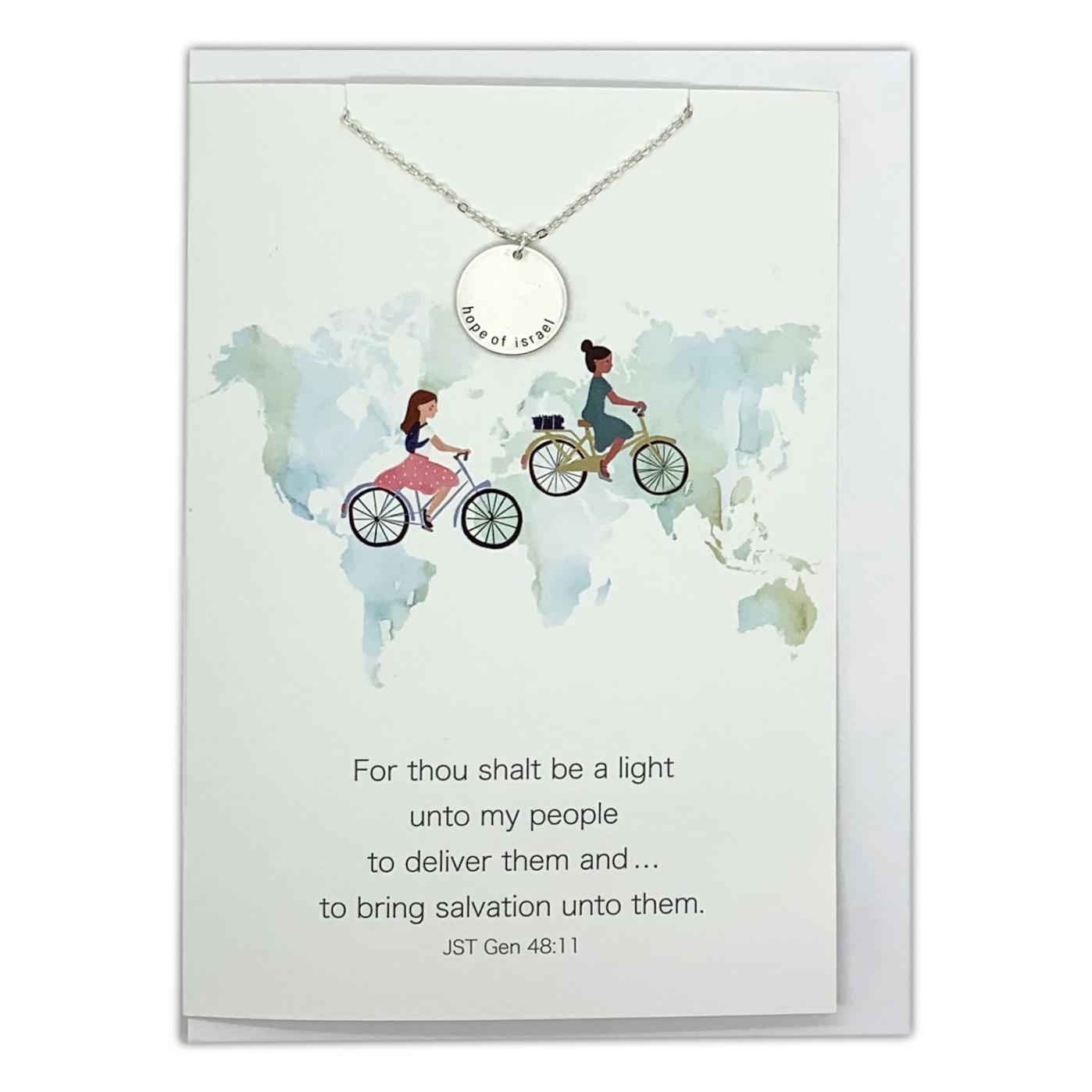 Hope of Israel Necklace, Sister Missionary Jewelry & Greeting Card