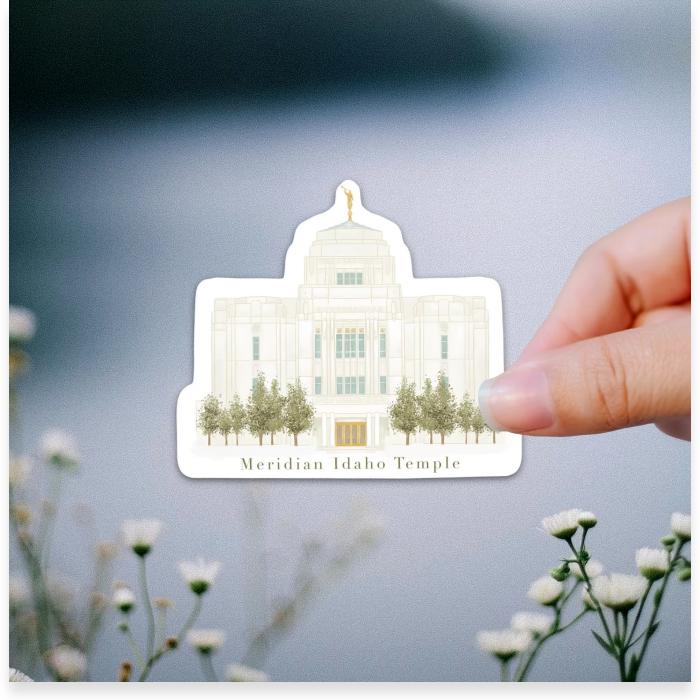 Meridian Idaho Temple Vinyl Sticker