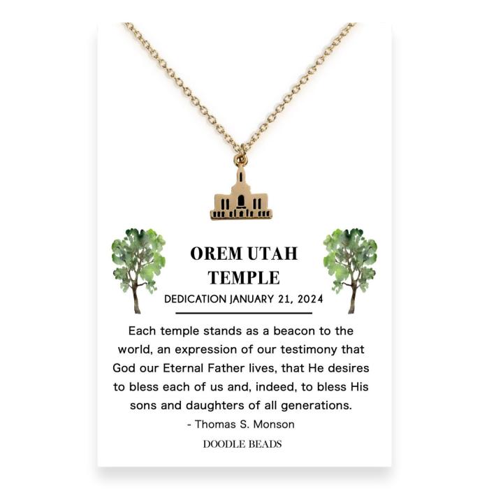 Orem UT Temple Necklace