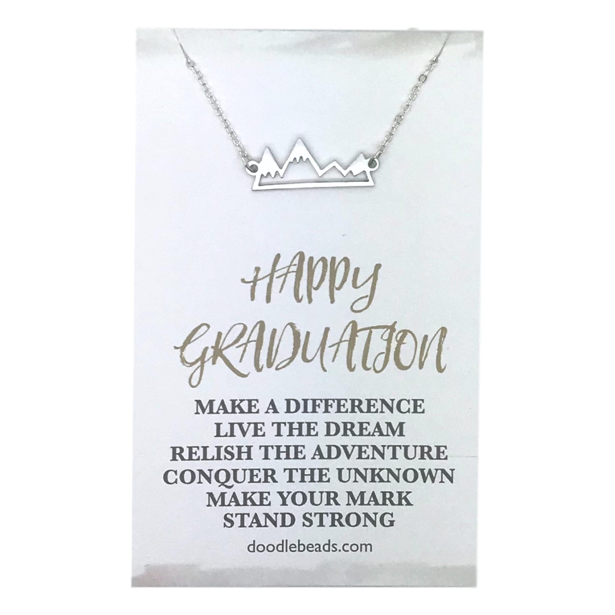 Mountain Bar Necklace, Happy Graduation