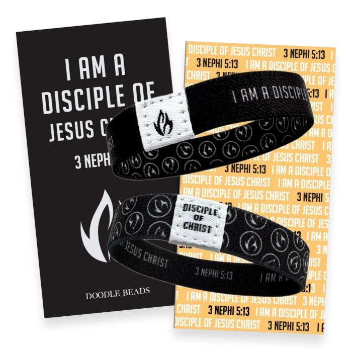 I am a Disciple of Jesus Christ Reversible Woven Wristband With Flame, 2024 LDS Youth Theme