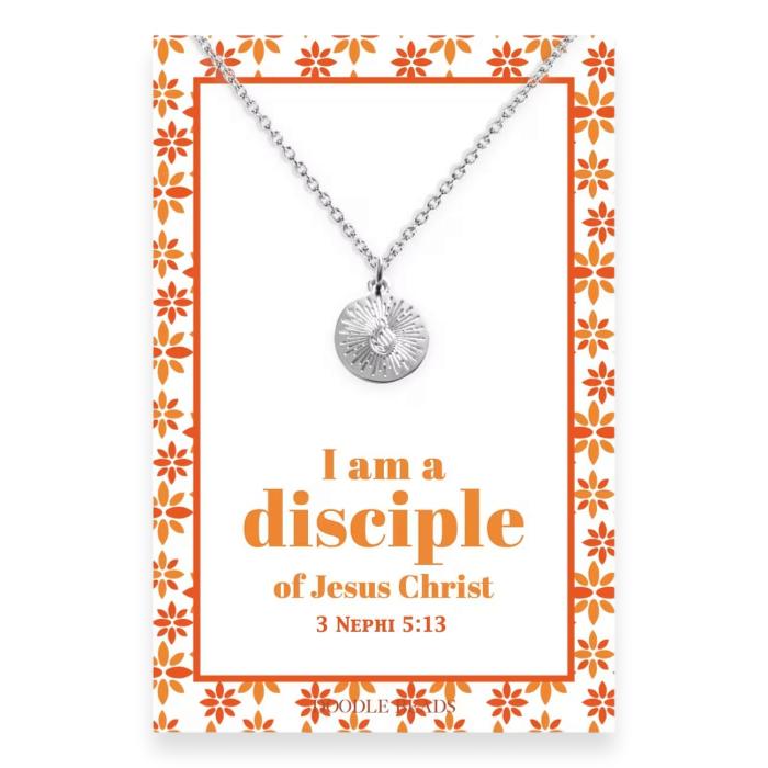 I am a Disciple of Jesus Christ, Glowing Flame Logo Pendant, 2024 LDS Youth Theme