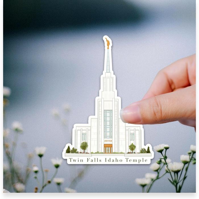Twin Falls Idaho LDS Temple Vinyl Sticker