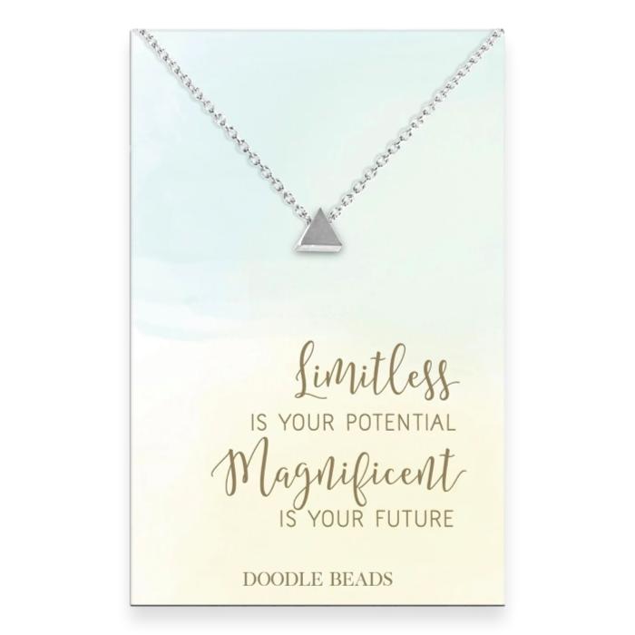 Tiny Triangle Necklace,Limitless Is Your Potential