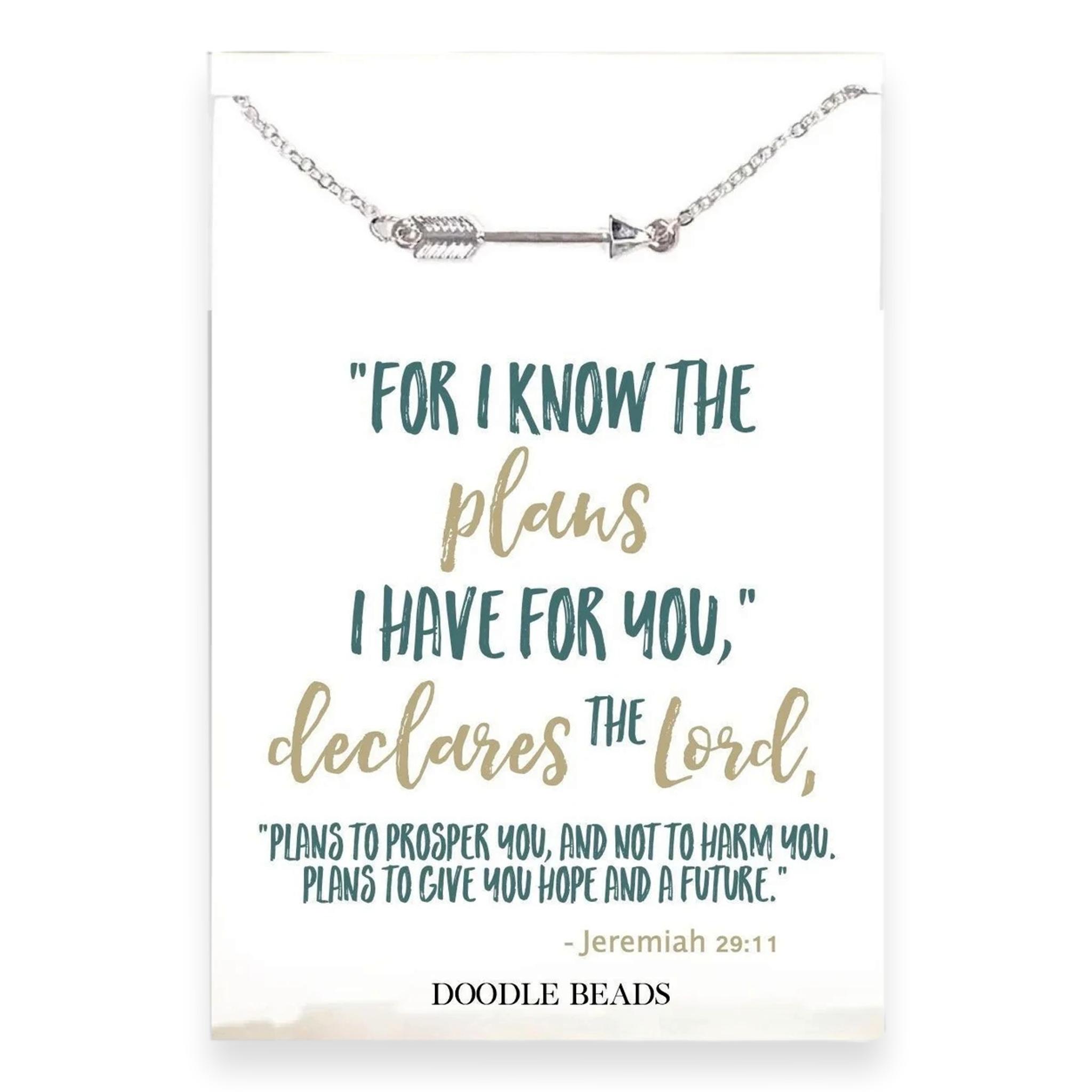 For I Know The Plans I Have For You, Arrow Graduation Necklace