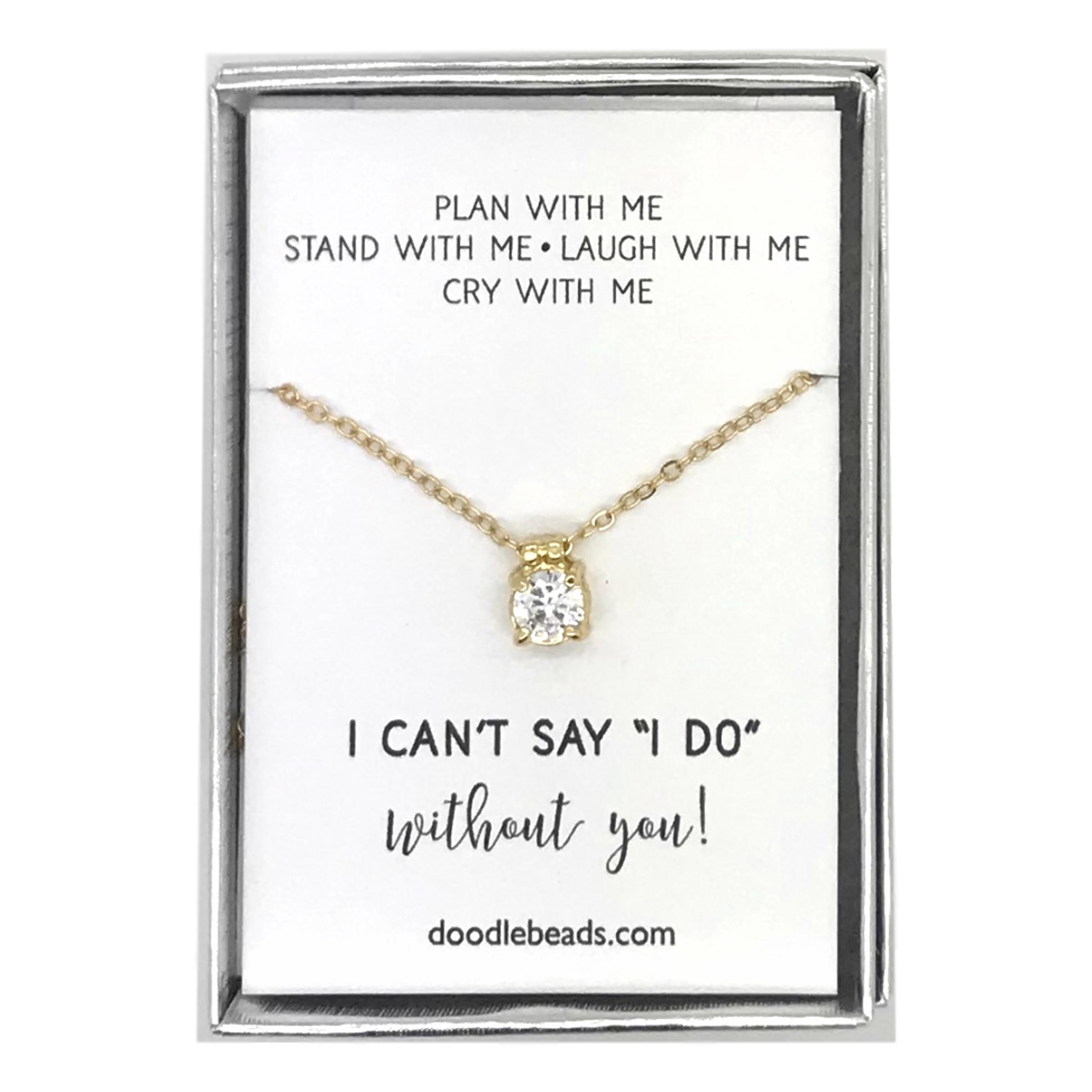 CZ Solitaire Necklace, Plan with me Stand with me